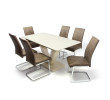 Hektor asztal 160-as Beige/Cappuccino + 6db Rio szék Barna