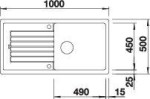 Blanco Zia XL 6 S mosogatótálca Kávé