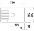 Blanco Zia XL 6 S Compact mosogatótálca Kávé