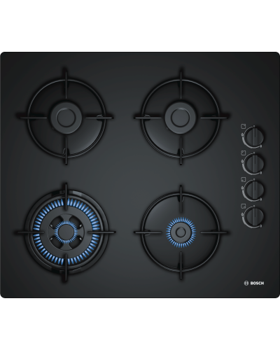 Bosch POH6B6B10 Serie 2 Gázfőzőlap Fekete