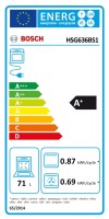 Bosch HSG636BS1 Serie 8 Beépíthető sütő gőz funkcióval Nemesacél