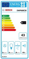 Bosch DWP66BC50 Serie 2 Kürtős páraelszívó 60cm Nemesacél