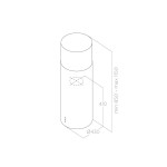 ELICA TUBE PRO ISLAND 43cm elszívó Inox