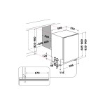 Whirlpool WIC 3C34 PFE S beépíthető mosogatógép