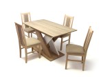 Kis Berlin asztal Sonoma/Fehér 135 cm