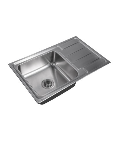 Króm mosogatótálca 1 mély csepegtetős szögletes compact