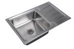 Króm mosogatótálca 1 mély csepegtetős szögletes compact
