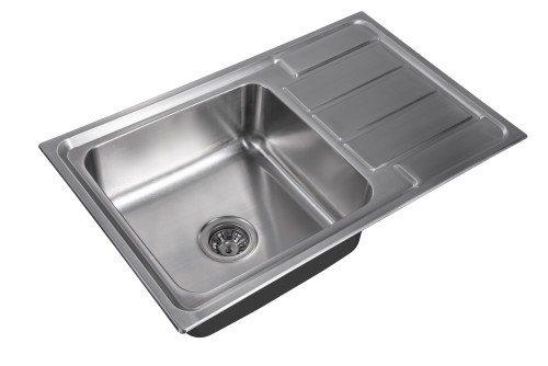 Króm mosogatótálca 1 mély csepegtetős szögletes compact