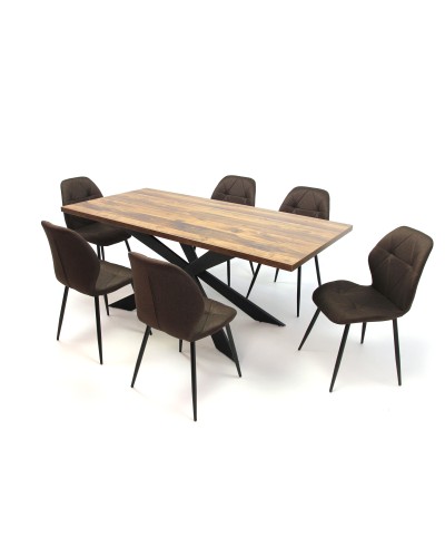 Lora szék + Petra asztal rusztikus s. tölgy garnitúra