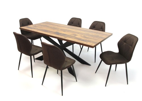 Lora szék + Petra asztal rusztikus s. tölgy garnitúra