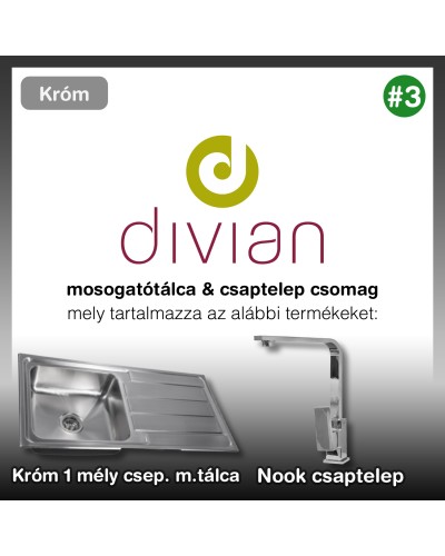 Divian mosogatótálca & csaptelep csomag #3