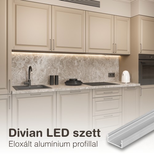 Divian LED szett Eloxált profillal