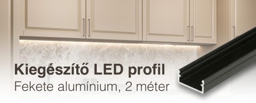Divian kiegészítő LED profil 2m Fekete
