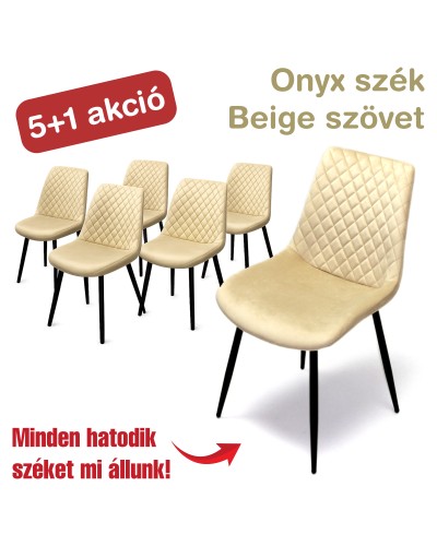 Onyx szék Beige bársony szövet (5+1 kedvezmény)