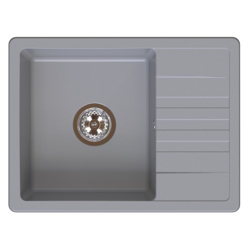 Gránit mosogatótálca 1 mély csepegtetős compact Szürke