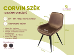 Corvin forgószék Sötétszürke szövet