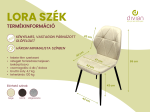 Lora szék Sötétszürke szövet