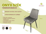 Onyx szék Barna bársony szövet
