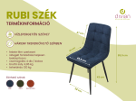 Rubi szék Szürke szövet