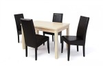 Kis Berta asztal 120-as Juhar + 4 db Berta szék Sötétbarna/Wenge