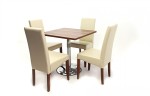 Bistro asztal 80x80-as Szilva + 4 db Berta szék Beige/Szilva