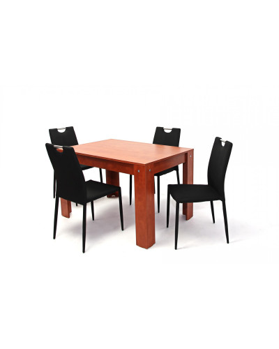Kis Félix asztal 120-as Calvados + 4 db Szofi szék Fekete