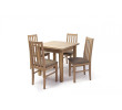 Kis Mokka asztal 80x80-as Sonoma + 4 db Mokka szék Sonoma
