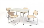 Niko asztal 125-ös Beige + 4 db Niko szék Beige