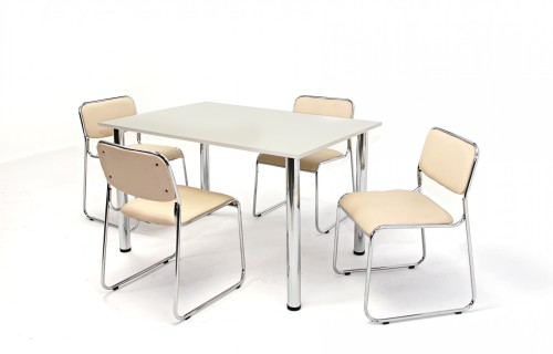 Niko asztal 125-ös Beige + 4 db Niko szék Beige