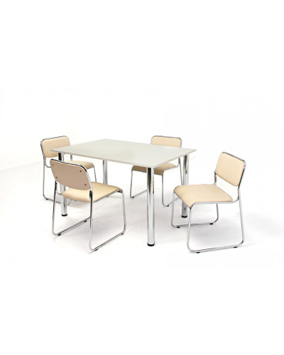 Niko asztal 125-ös Beige + 4 db Niko szék Beige