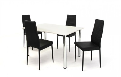 Niko asztal 125-ös Beige + 4 db Geri szék Fekete