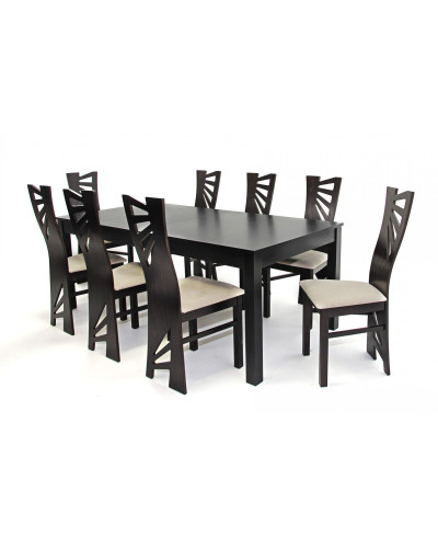 Oregon Max asztal Wenge + 8 db Stella szék Wenge