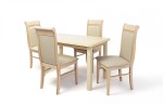 Kis Piano asztal 120-as Juhar + 4 db Raffaello szék Beige/Juhar