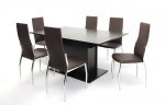 Savona asztal 160-as Wenge + 6 db Toni szék Barna