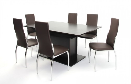 Savona asztal 160-as Wenge + 6 db Toni szék Barna