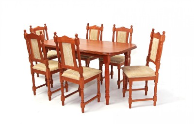 Wénusz asztal 160-as Calvados + 6 db Wénusz szék Calvados