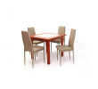 Kis Stella asztal 90x90-es Calvados + 4 db Geri szék Cappuccino