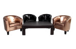 Club Dohányzó Fekete + 2 db Fargo fotel Fekete + 2 db Fargo fotel Rose Gold
