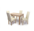 Kis Berta asztal 120-as Sonoma + 4 db Berta szék Beige/Sonoma