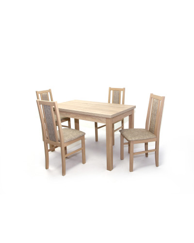 Kis Berta asztal 120-as Sonoma + 4 db Félix szék Sonoma