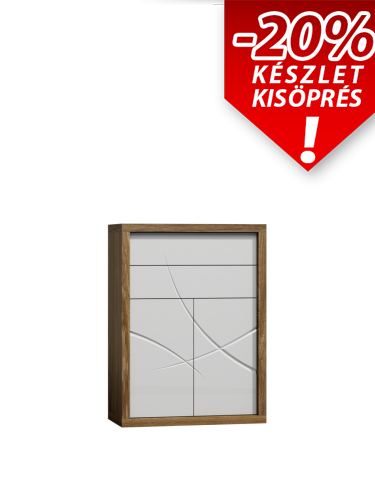 PARIS P9 Gőzölt tölgy/ Fehér 
