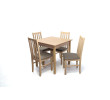 Olivér asztal 80x80-as Sonoma + 4 db Mokka szék Sonoma 