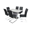 Spark asztal 140-es Cement + 6 db Boston szék Fekete