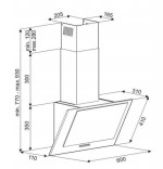 EVIDO REFLEX 60X elszívó inox/fekete üveg
