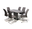 Spark asztal 140-es Cement + 6 db Kevin szék Szürke