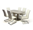 Marko asztal 160-as Cappuccino/Beige + 6 db Boston szék Fehér