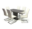 Spark asztal 140-es Cement + 6 db Boston szék Fehér