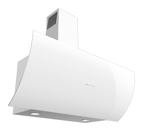 EV.CLIFF 60W 60 cm elszivó Fehér
