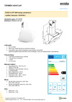 EV.CLIFF 60W 60 cm elszivó Fehér